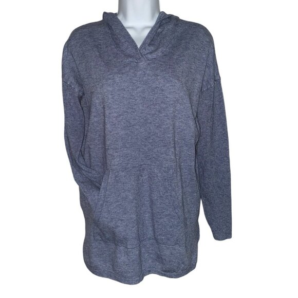 Sz.M*Miley Cyrus*Heather Blue Sweater/Hoodie--Kangaroo Pocket - Picture 2 of 7